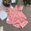 Bộ hoa thô bé gái tay viền ren size 4 -8-